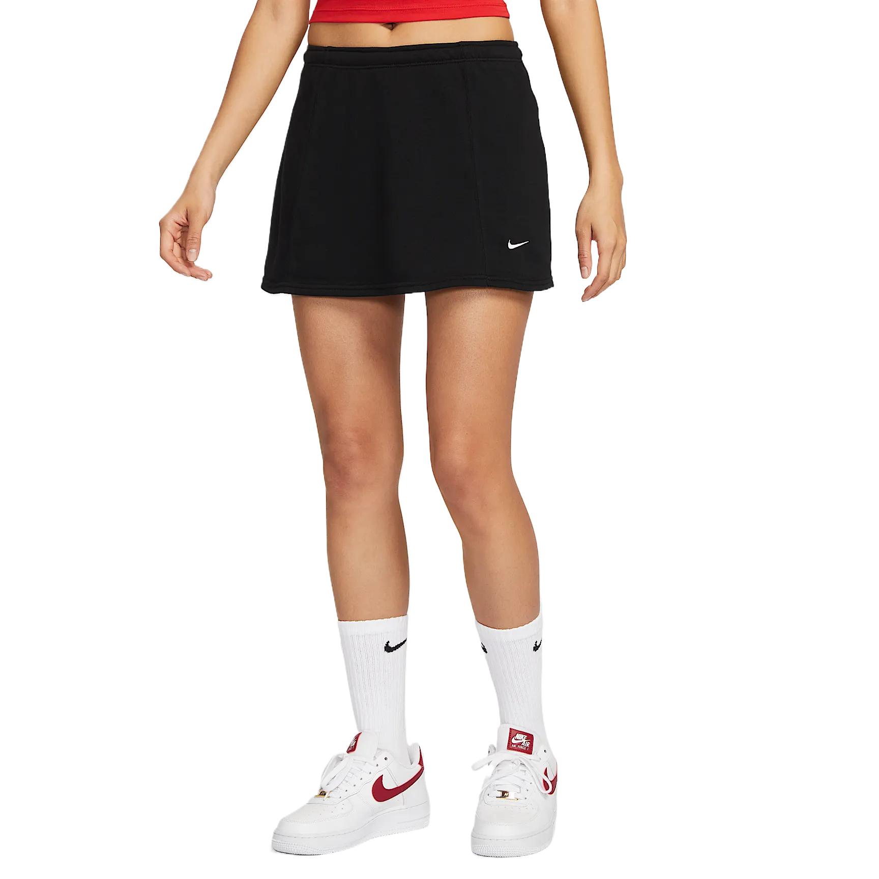 Nike Спортивная одежда Swoosh повседневная короткая юбка женская black — фото 4
