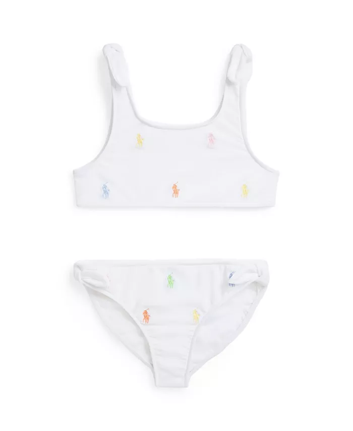 

Купальник Big Girls Polo Pony из двух частей Polo Ralph Lauren, белый