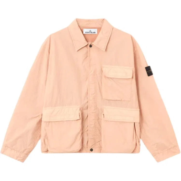 Рубашка Stone Island Overshirt с логотипом розовый