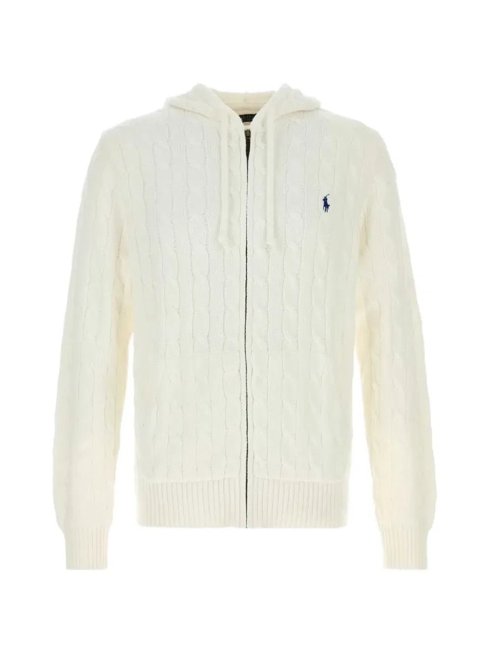 Худи Polo Ralph Lauren на молнии с косами, белый