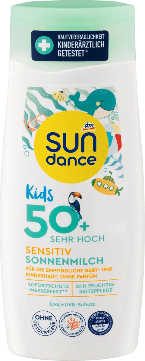 

Солнечное молочко Kids Sensitive SPF 50+ 200мл SUNDANCE