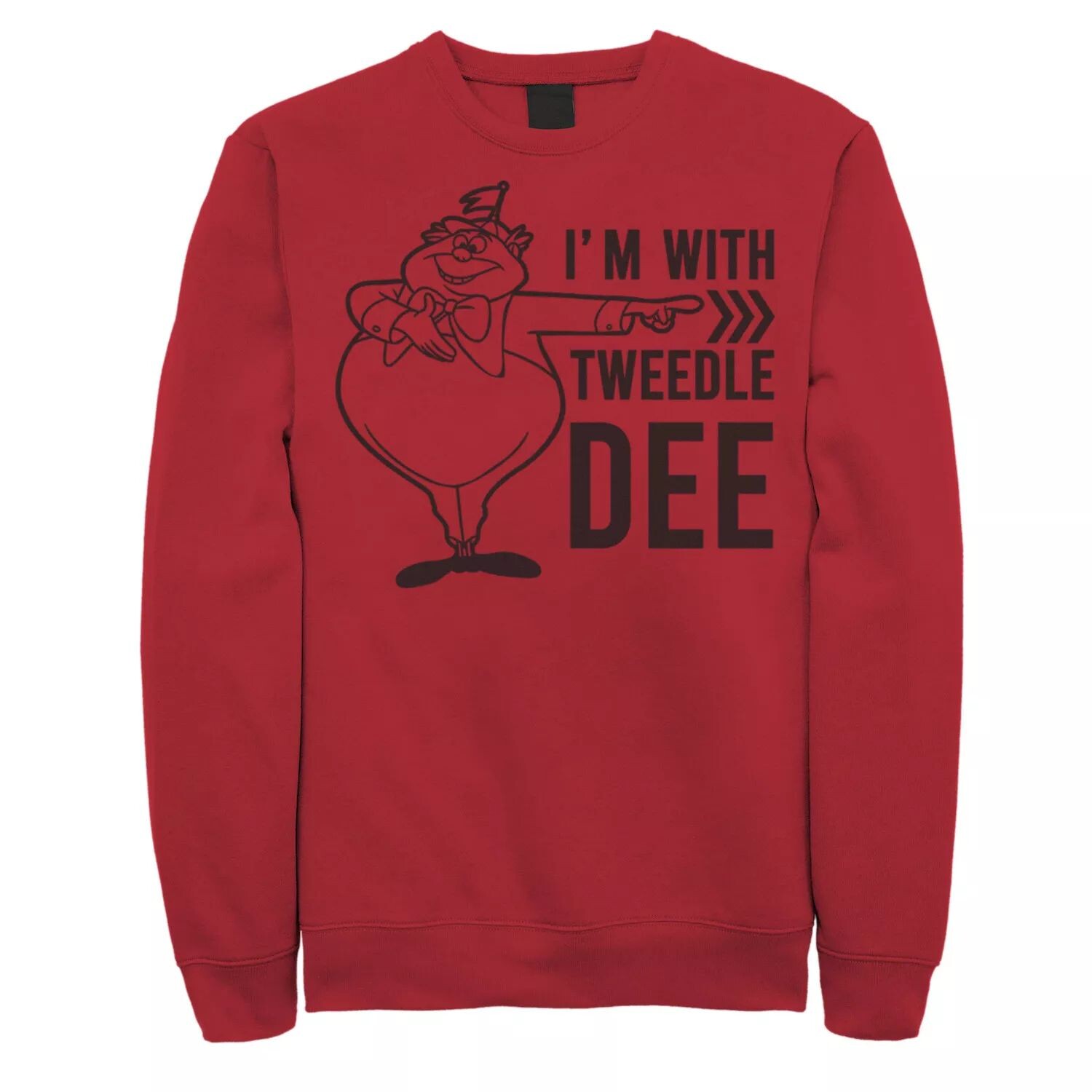 

Мужской свитшот Disney Alice In Wonderland I’m With Tweedledee Licensed Character