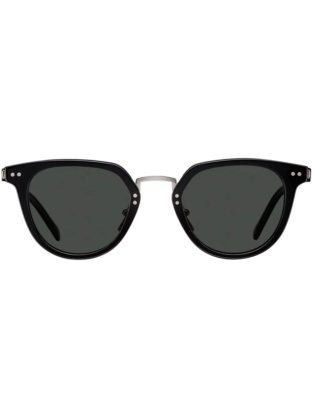 

Солнцезащитные очки в круглой оправе Prada Eyewear, черный