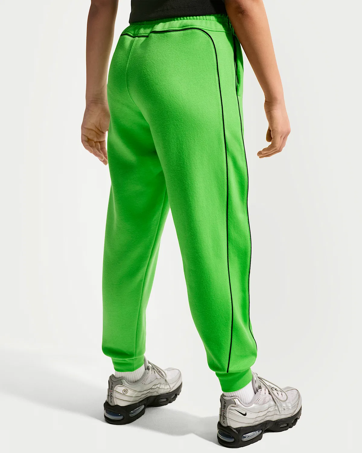 Детские спортивные штаны Nike Air из флиса, Mean Green/Black/Black — фото 3