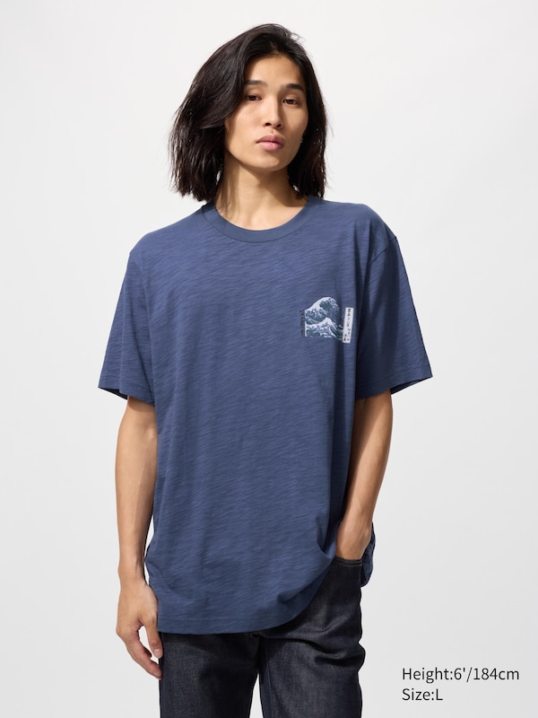 Футболка UT с графикой Ukiyo-E Uniqlo, 66 blue — фото 3