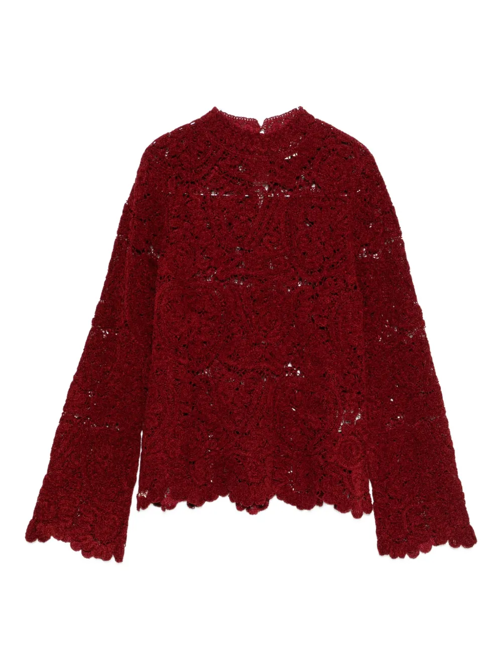 

Свитер Wade из кружева с зубчатым краем Loulou De Saison, красный