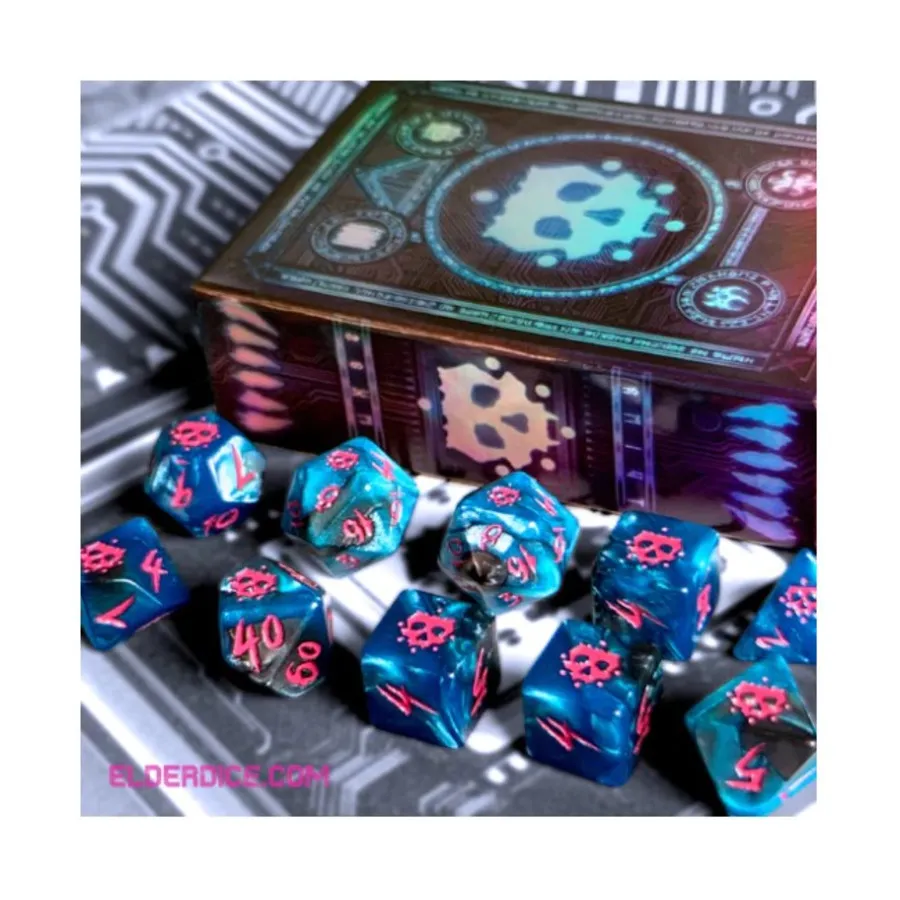 

Набор Poly — The Grimm Cyan and Black с пурпурным (10), Elder Dice