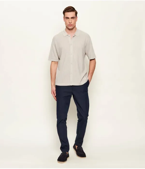 Льняная рубашка Amicino regular fit Boss Orange, бежевый — фото 2