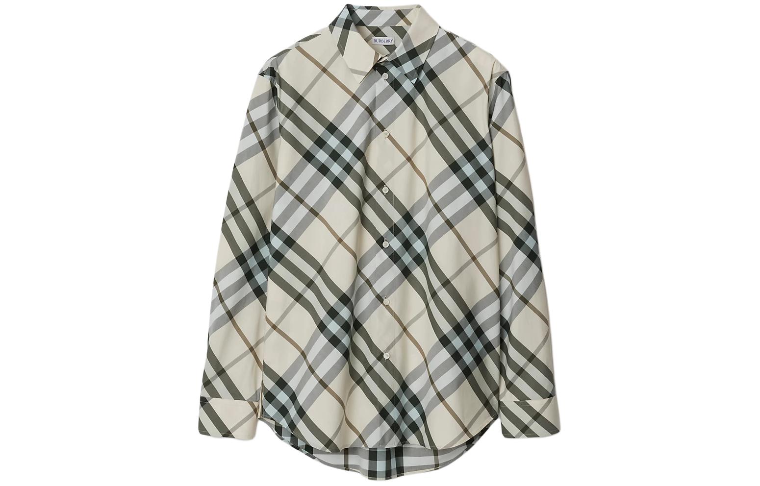 Джерси нова чек с пуговицами Burberry, серо-бежевый — фото 3