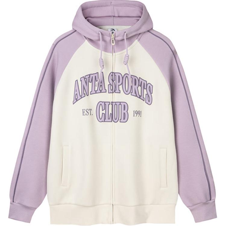 

Женская толстовка Anta Life Collection, серая, цвет «Вистерия-фиолетовая»
