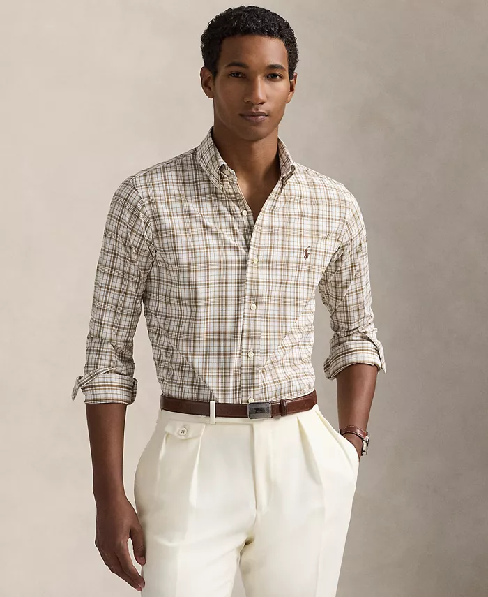 

Мужская классическая рубашка из перформанс-твила Polo Ralph Lauren, белый