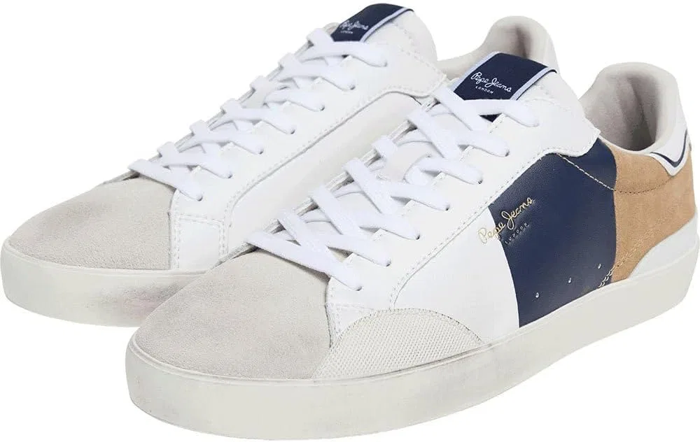 Кроссовки PEPE JEANS Unisex Lane Main M Shoes, White — фото 3