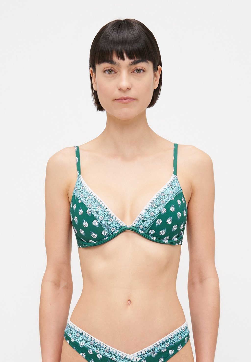 

Верх бикини FLAT SKINNY STRAP PLUNGE UNDERWIRE Hollister Co., мультиколор
