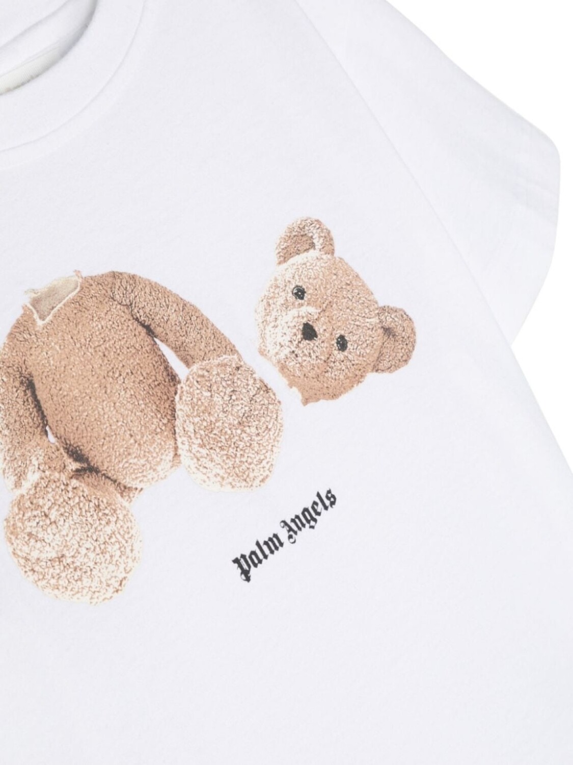 Palm Angels Kids футболка Broken Bear, белый — фото 3