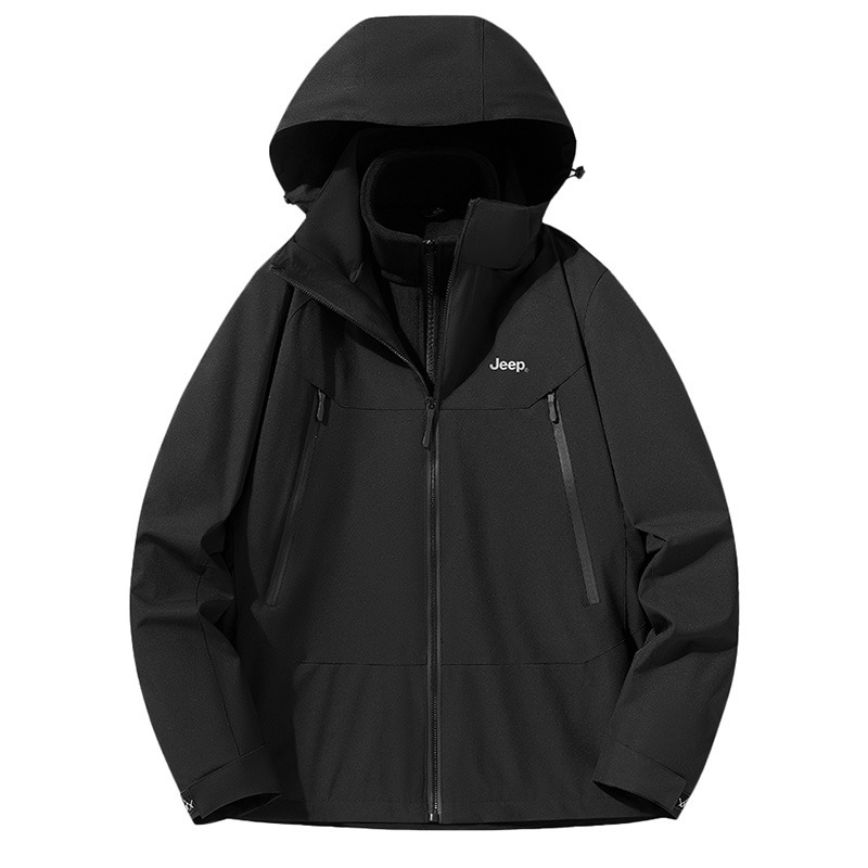 

Jeep Городская куртка для путешествий и поездок унисекс, Black (3-in-1)