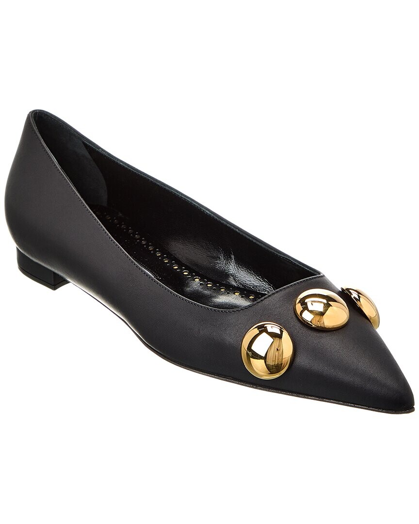 

Кожаные балетки Manolo Blahnik Chappa, черный