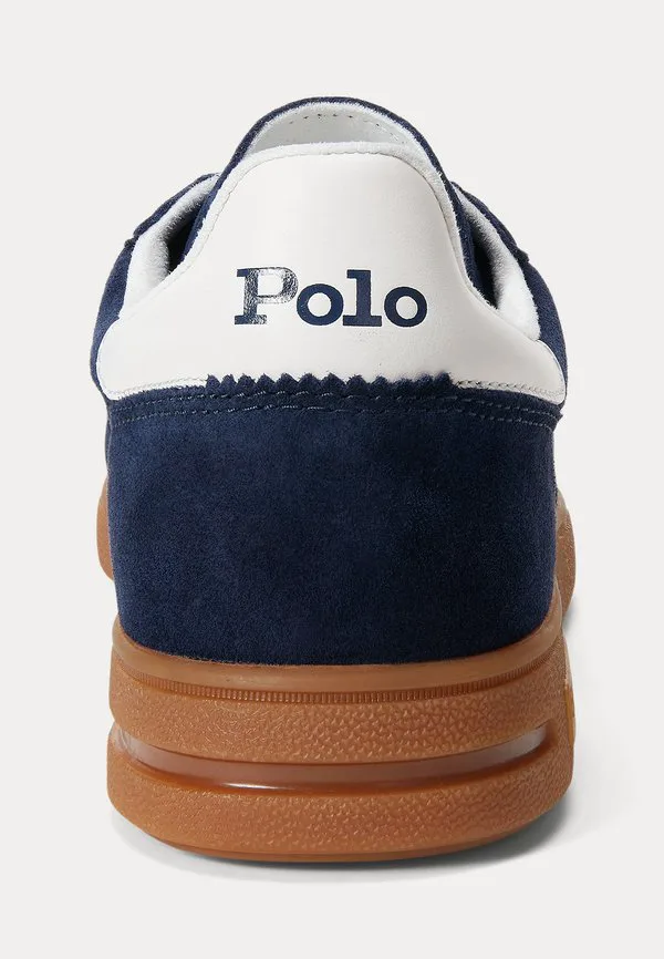 Замшевые кроссовки бедфорд Polo Ralph Lauren, Navy/Deckwash White — фото 3