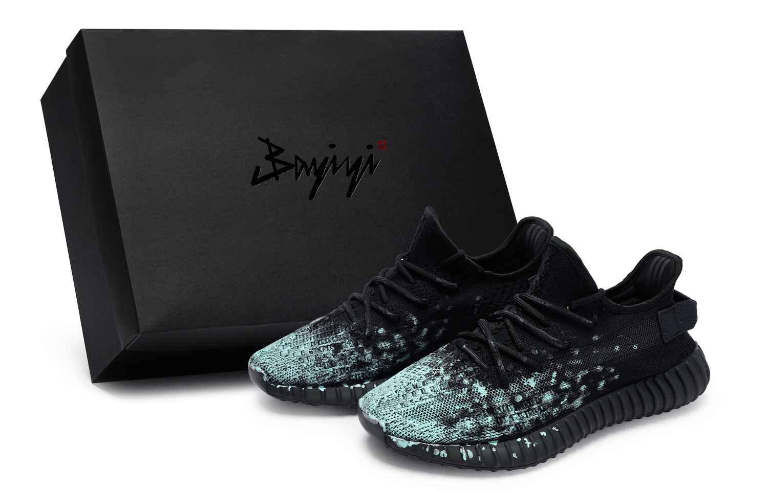 Yeezy Boost 350 V2 Повседневная обувь Unisex Низкие кроссовки Голубой Adidas Originals, Черный Голубой