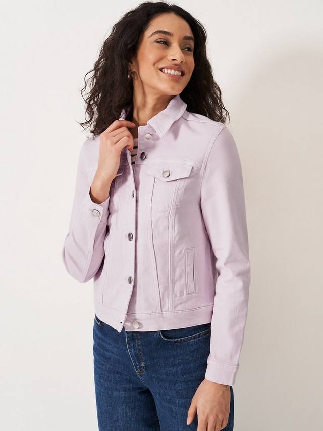 

Джинсовая куртка в западном стиле Crew Clothing, светло-розовый