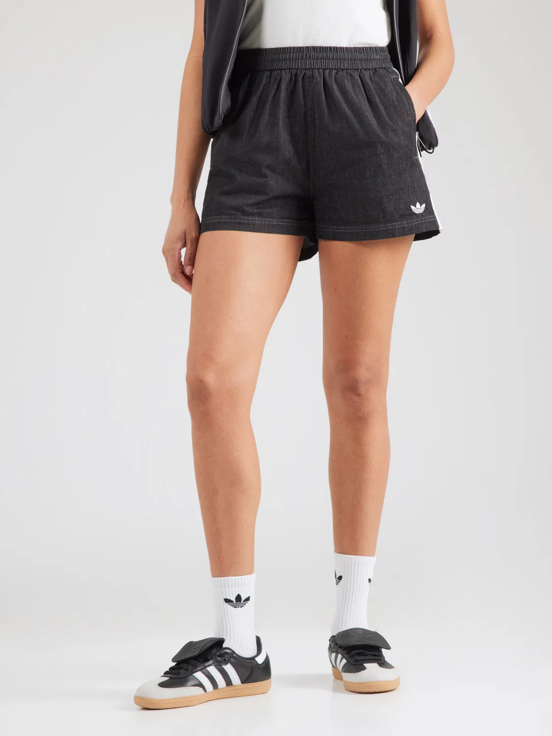 Джинсы Adidas Originals свободного кроя Summer Glow из черного денима — фото 2