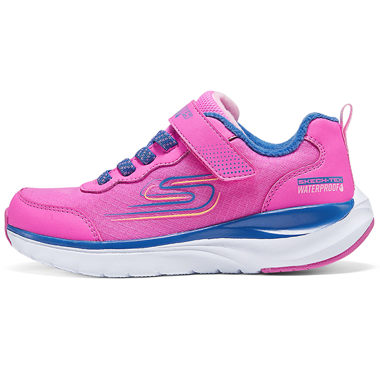 

Skechers Kids Нескользящие и износостойкие теплые низкие детские кроссовки для бега розового и синего цвета