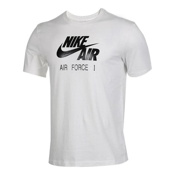 

Футболка Men's Nike Solid Color Brand Logo Printing Round Neck Pullover Short Sleeve White T-Shirt, белый