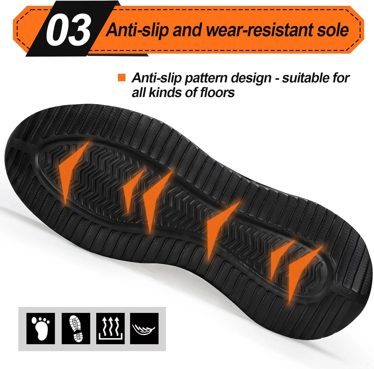 

Мужские рабочие ботинки LAoutun с металлическим носком, безопасные кроссовки, комфортные, легкие, стойкие к проколам, без шнурков, неразрушимые строительные рабочие ботинки, черный