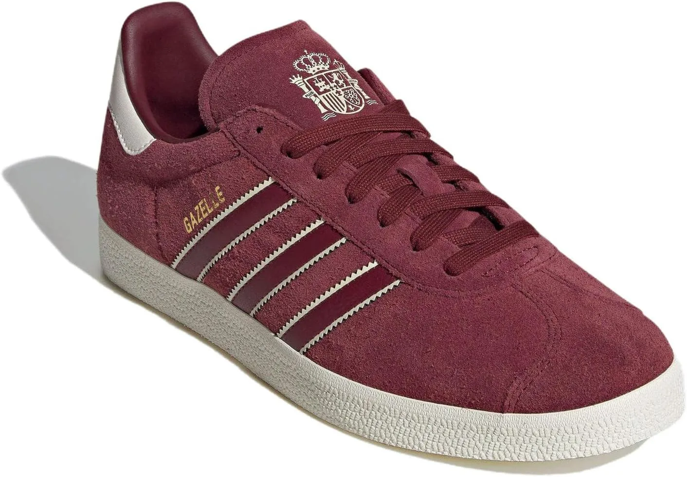 Мужские кроссовки Adidas Gazelle для зала, красный/кремовый/металлик — фото 3