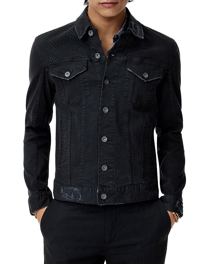 

Укороченная косуха Wesley с эффектом поношенности John Varvatos, черный