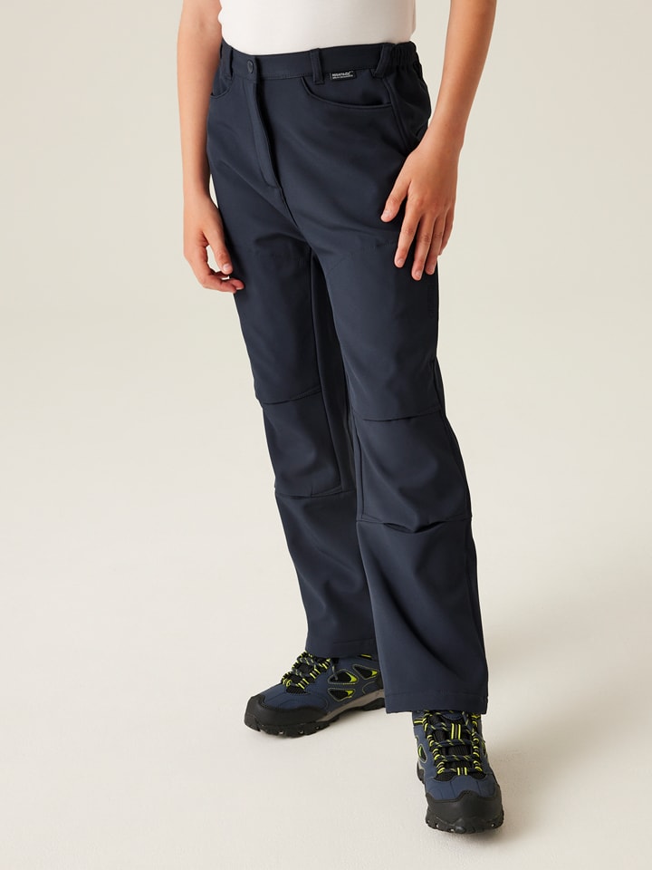 

Брюки софтшелл "Юниор" темно-синего цвета Regatta