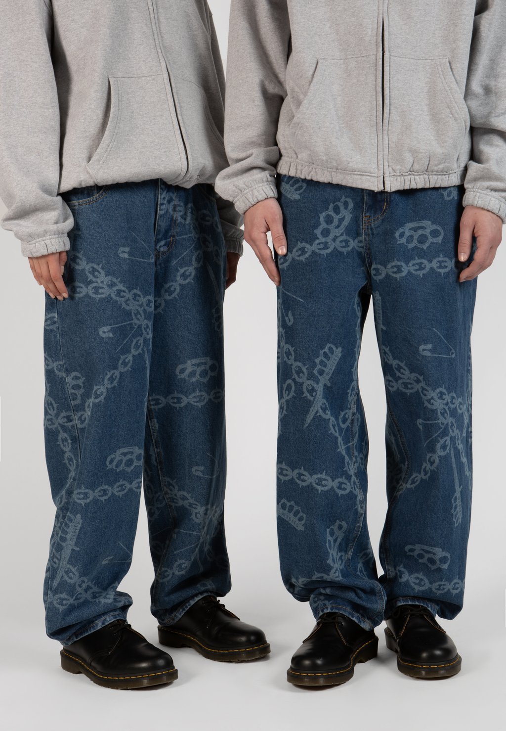 

Джинсы свободного кроя KNUCKLES CASPER PANT UNISEX Wasted Paris, цвет Washed Blue