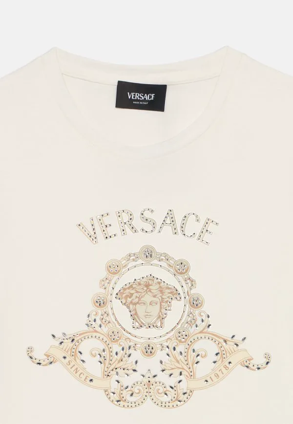 Футболка унисекс с принтом герба зала медузы Versace, Bianco/Whisper/Silver Coloured — фото 3