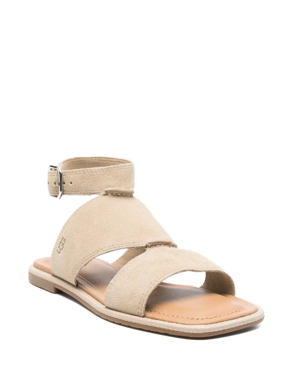 Замшевые сандалии с ремешком на щиколотке Delray R 2.400 UGG, нейтральный — фото 2