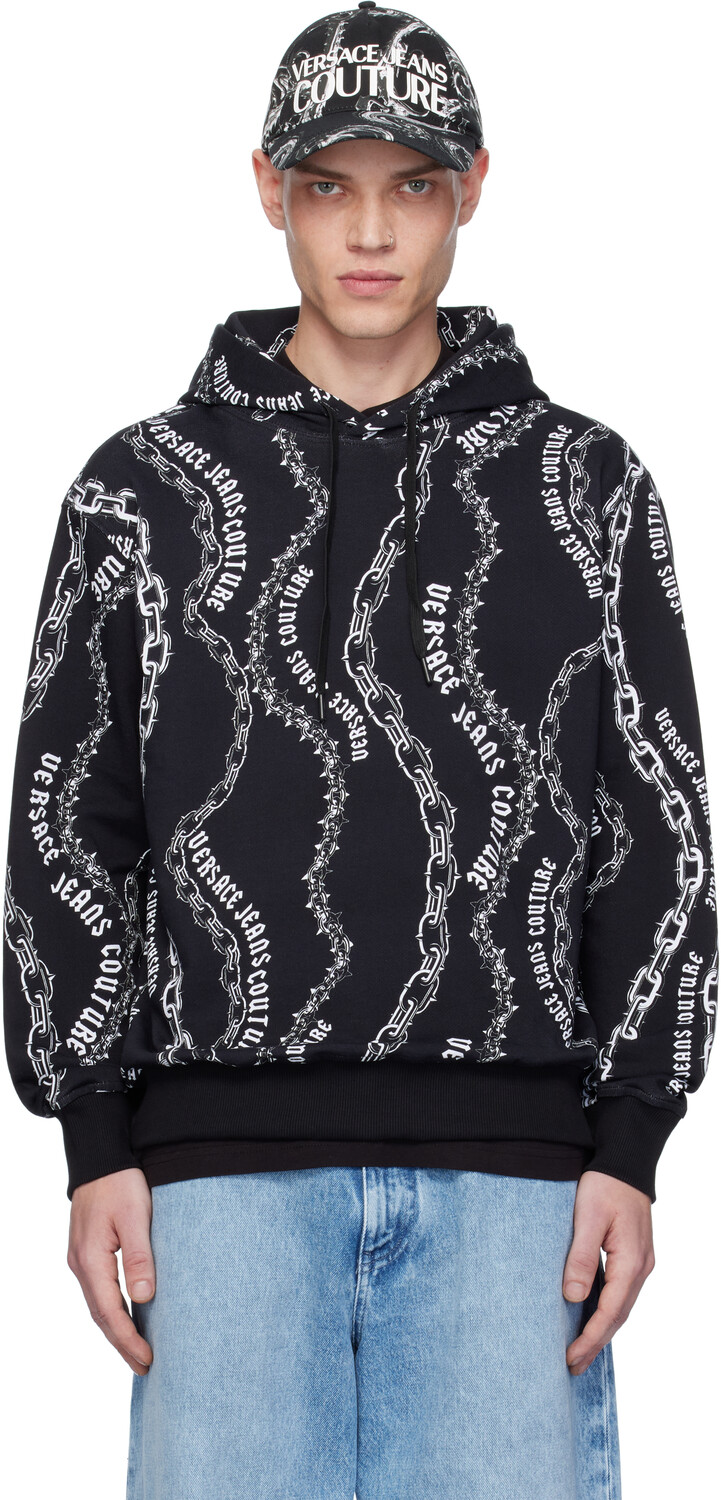 

Толстовка с капюшоном Chain Couture Versace Jeans Couture, черный