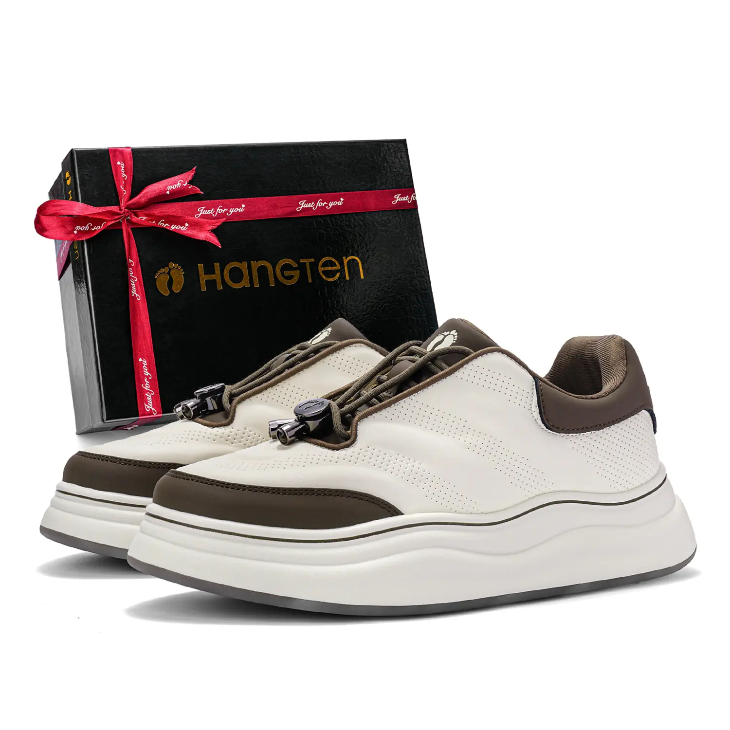 

Низкие повседневные туфли мужские HANG TEN, Black Beige