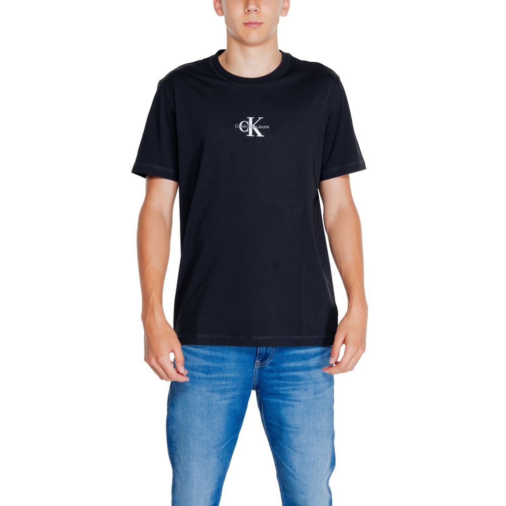 

Черная хлопковая футболка Rigenerato Calvin Klein Jeans