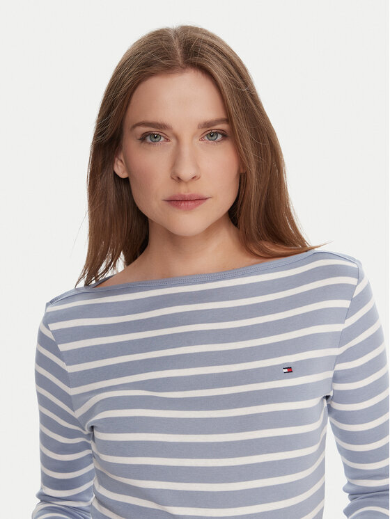 Блузка regular fit WW0WW40589 Tommy Hilfiger, голубой — фото 4