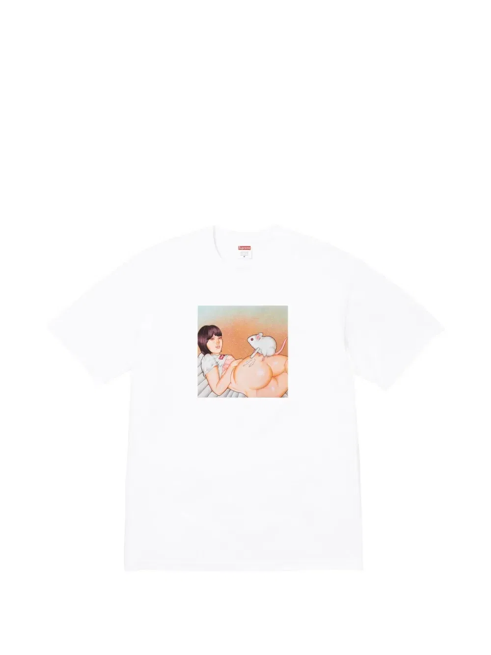 Футболка с мышкой Supreme, белый
