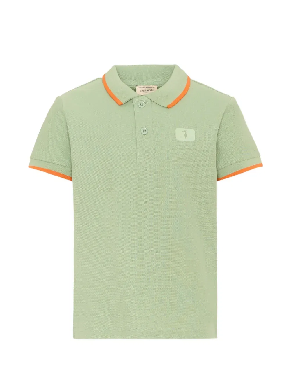 Хлопковая рубашка поло Trussardi Junior, зеленый