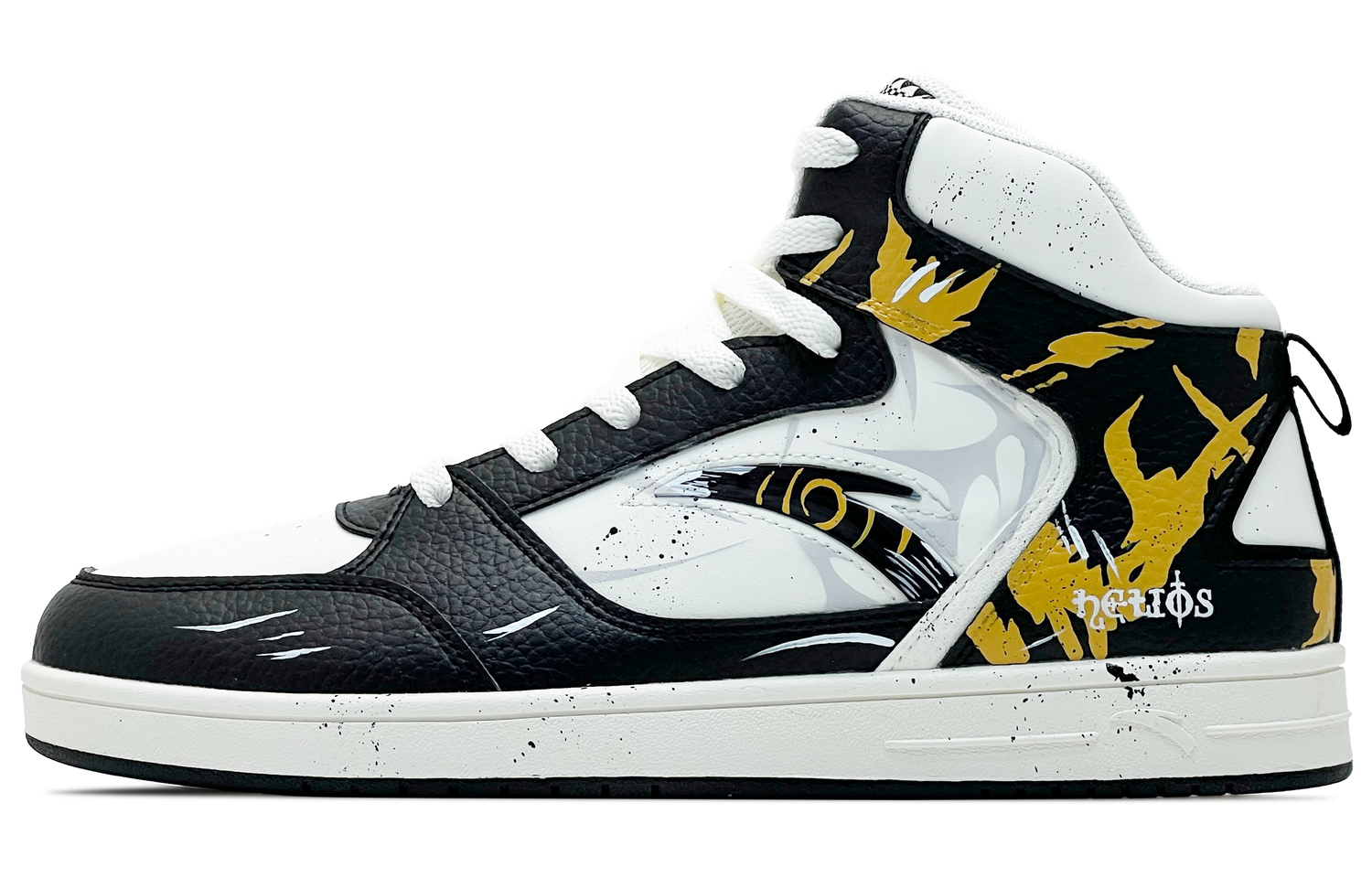 

Мужские скейтбордистские кроссовки Little Zero Feeling, износостойкие, легкие, с возможностью увеличения роста, средней высоты Anta, черный желтый