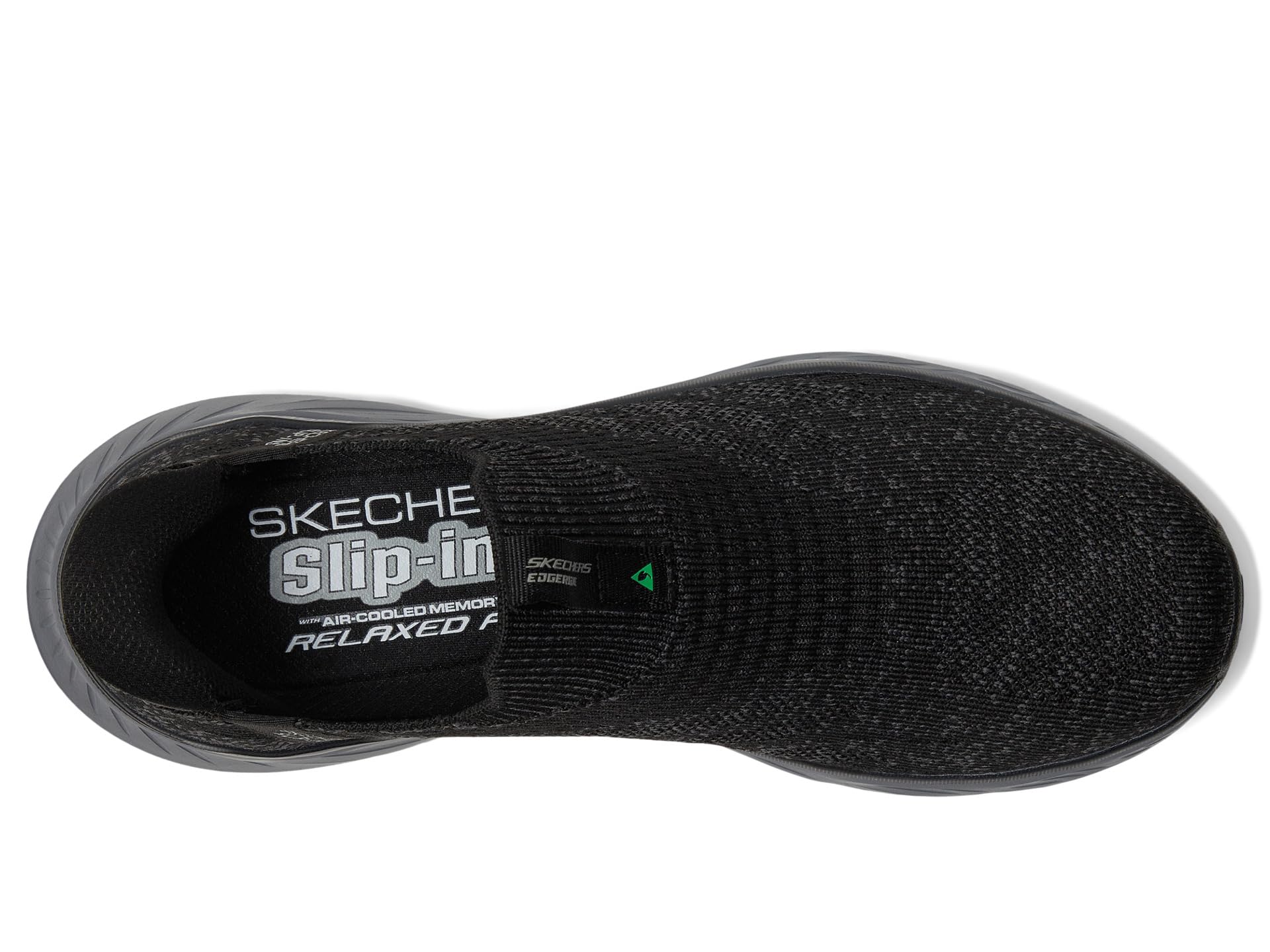 Кроссовки SKECHERS Edgeride Commissioner Hands Free Slip-In, Black/Charcoal — фото 2