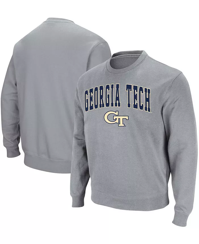 

Мужская толстовка Georgia Tech Yellow Jackets с аппликацией в виде арки методом тачлов Colosseum, серый