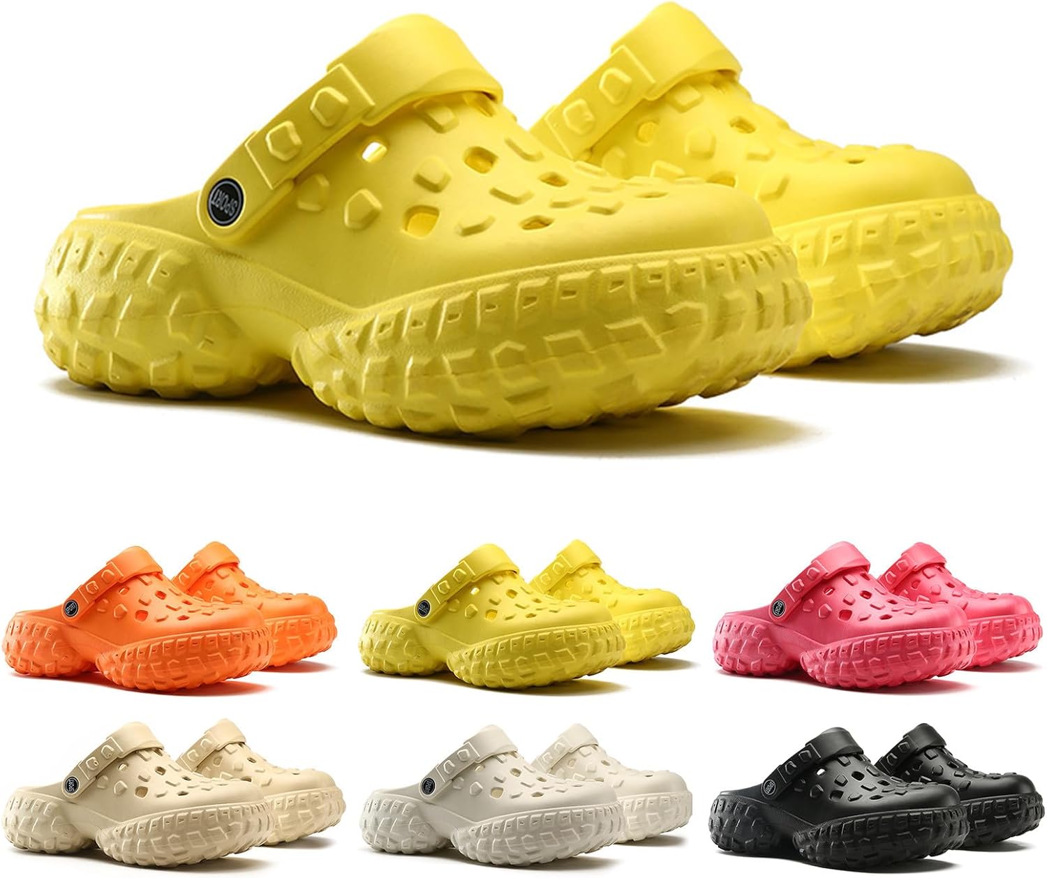

Женские удобные сандалии на платформе, мужские повседневные тапочки из поролона, унисекс-сабо, пешеходные сандалии, водонепроницаемые пляжные облачные горки Xhuoqdk, желтый