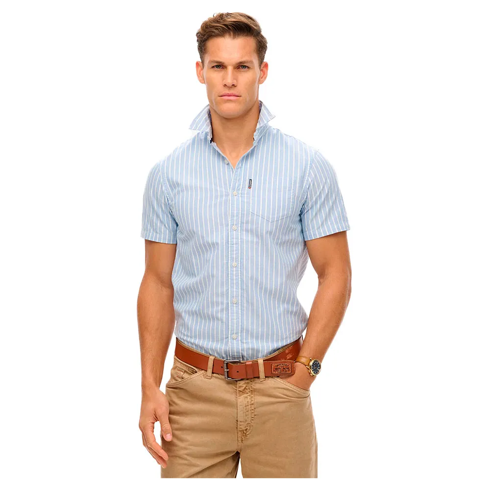 

Рубашка с коротким рукавом Superdry Oxford, синий
