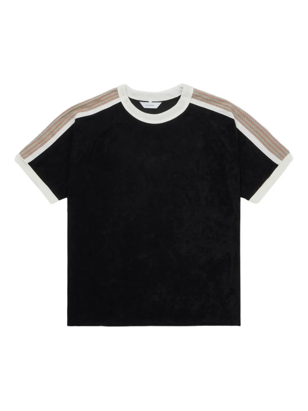 

Велюровая футболка с отделкой в полоску Sasquatchfabrix., черный