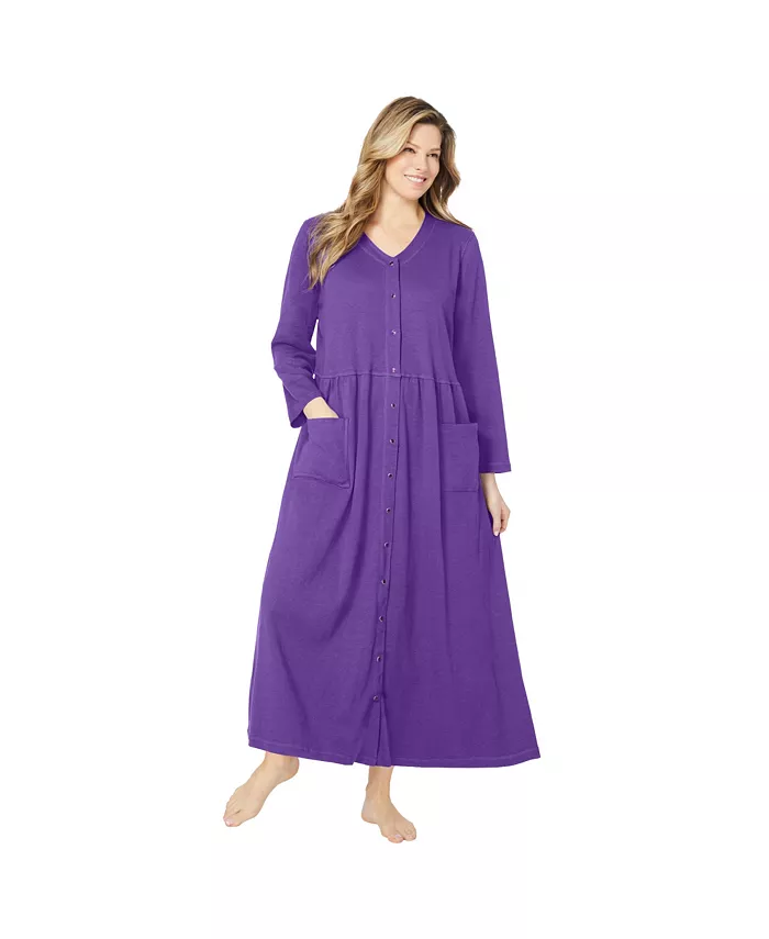 

Длинный трикотажный лаунж-боксер с застежкой спереди, только для больших размеров Only Neccessities, фиолетовый