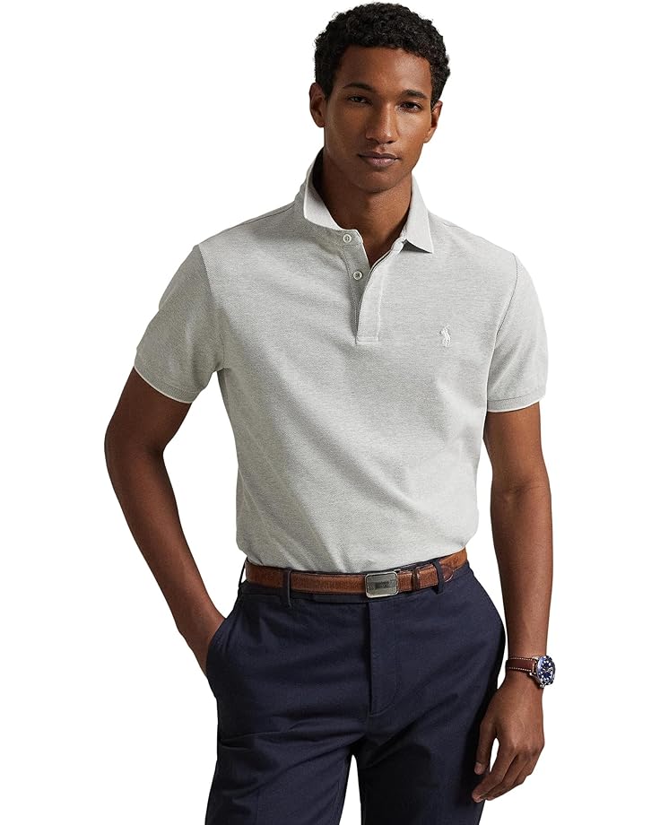 

Поло Polo Ralph Lauren Classic Stretch Oxford Mesh Polo Shirt, цвет Andover Heather/White