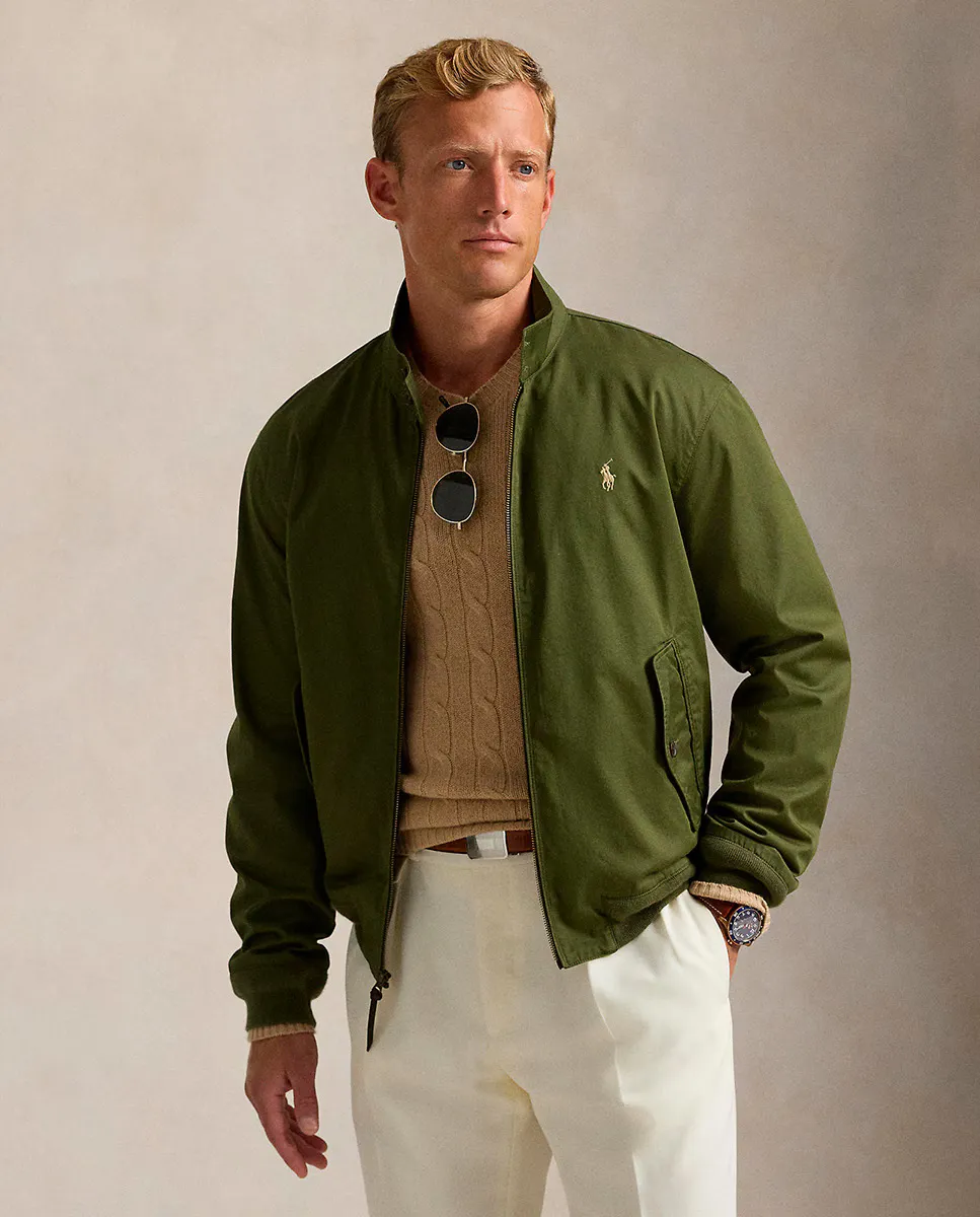 

Мужская легкая хлопковая куртка Polo Ralph Lauren, оливковый/зеленый