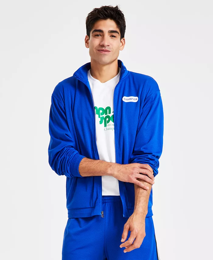 

Мужская куртка Attack Standard-Fit Mesh Full-Zip Track с сетчатой подкладкой на молнии Champion, синий