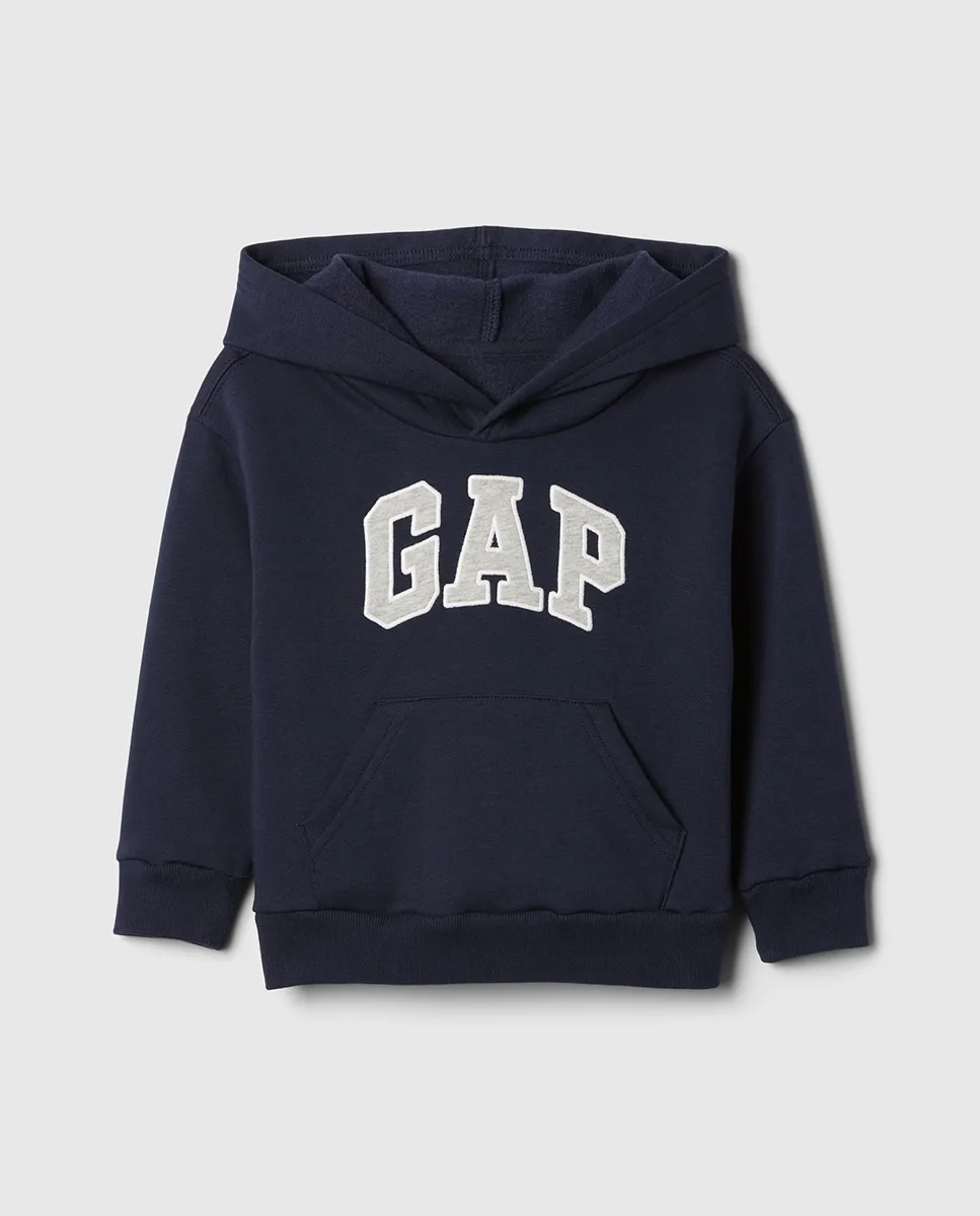 

Базовая детская толстовка с центральным логотипом и капюшоном Gap, темно-синий